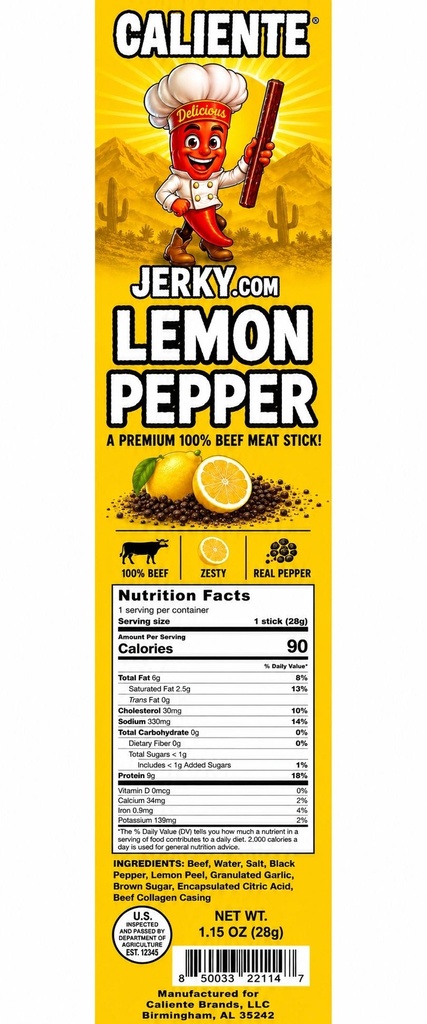 Savory Lemon Pepper Beef Stick