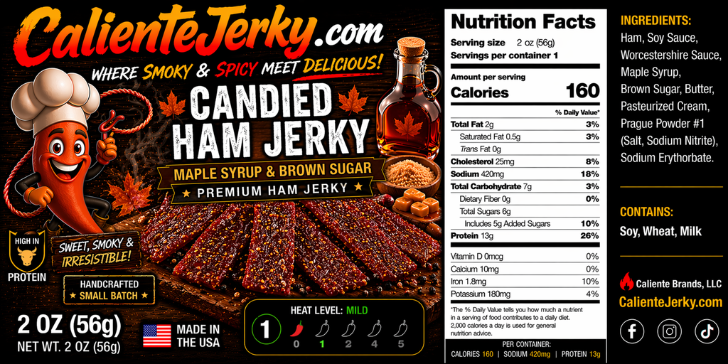 [CAL-HJ-MAPL] Maple Brown Sugar Candied Ham Jerky