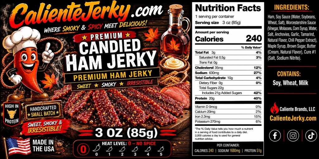 Maple Brown Sugar Candied Ham Jerky