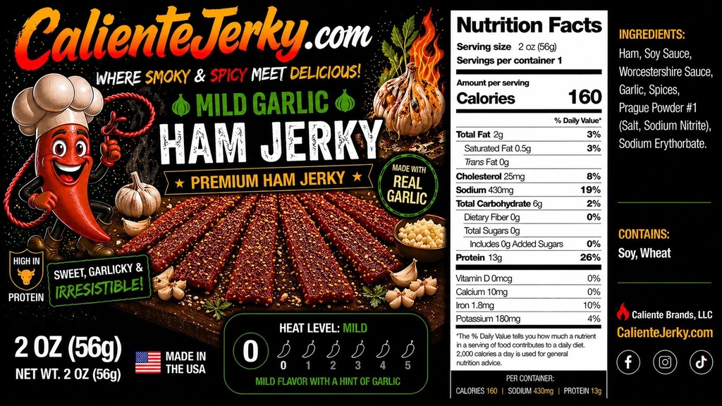 Mild Garlic Ham Jerky