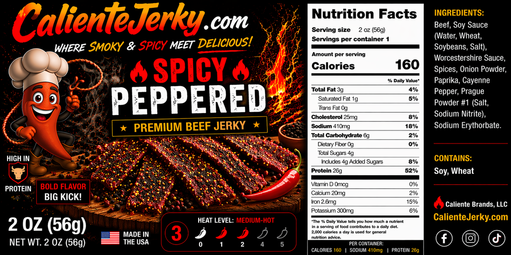 [CAL-JK-BPEP] Spicy Black Pepper Beef Jerky