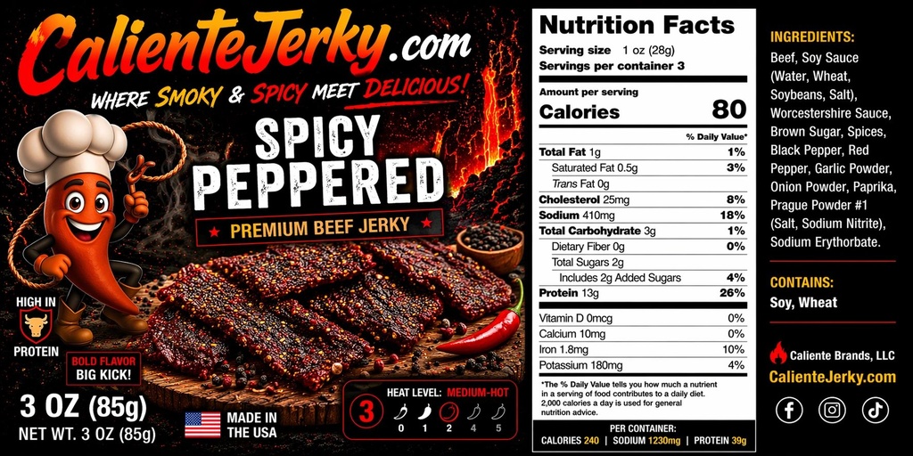 Spicy Black Pepper Beef Jerky
