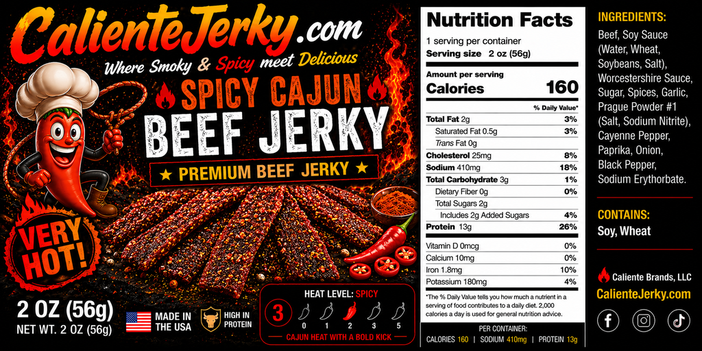 [CAL-JK-CAJN] Spicy Cajun Beef Jerky