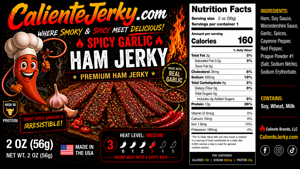[CAL-HJ-SGAR] Spicy Garlic Ham Jerky