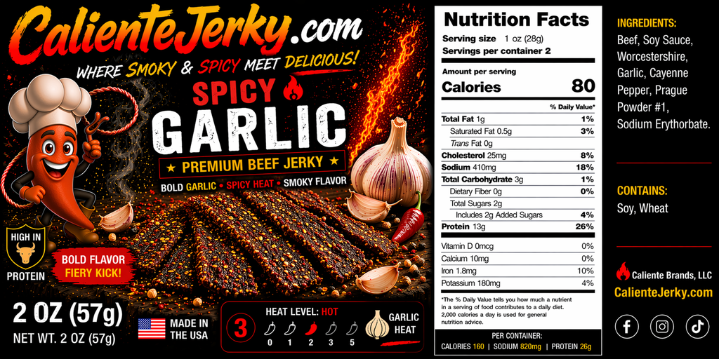 [CAL-JK-SGAR] Spicy Garlic Beef Jerky