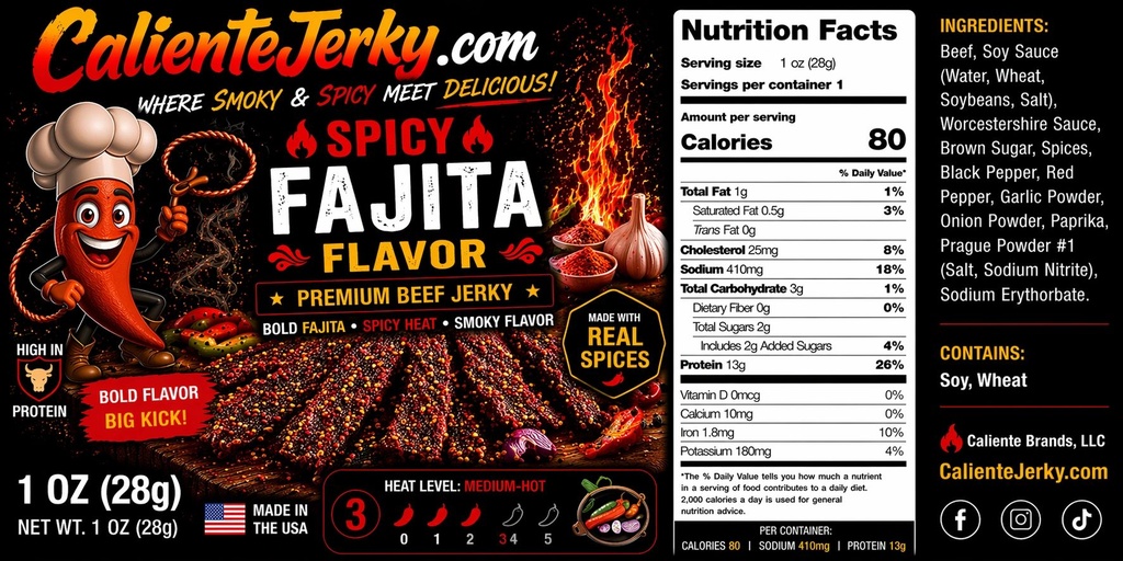 Spicy Zesty Beef Fajita Jerky