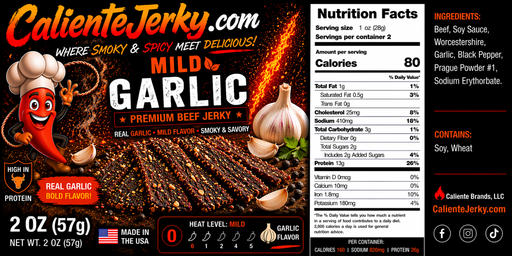 [CAL-JK-MGAR] Mild Garlic Beef Jerky