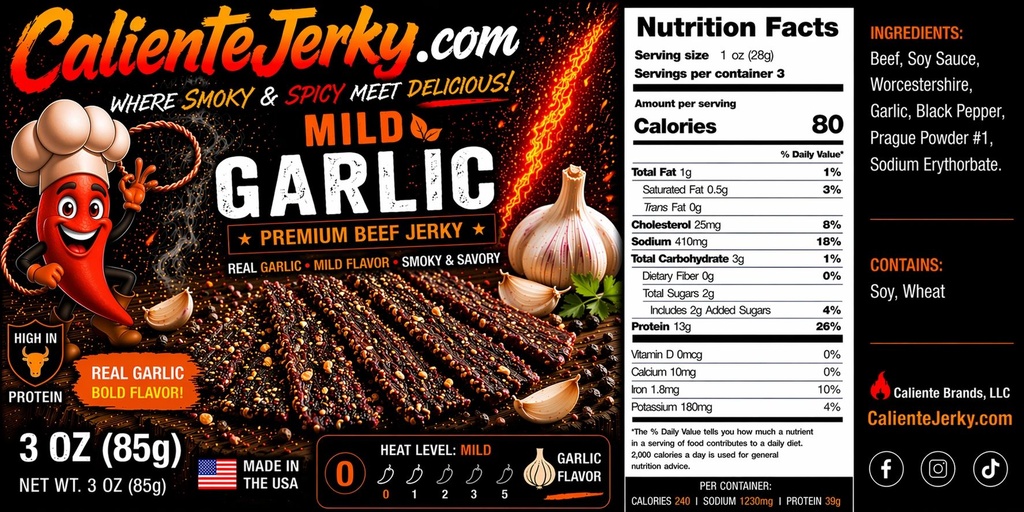 Mild Garlic Beef Jerky