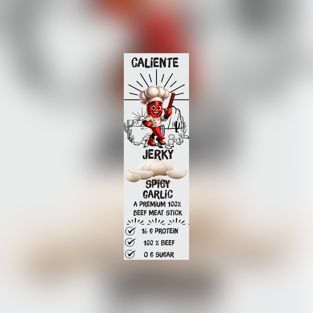Spicy Garlic Beef Stick 1.5oz - 16g protein