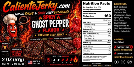 [CAL-JK-GHST] Ghost Pepper Beef Jerky