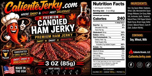 [CAL-HJ-MAPL] Maple Brown Sugar Candied Ham Jerky