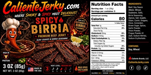 [CAL-JK-BIRR] Spicy Birria Beef Jerky