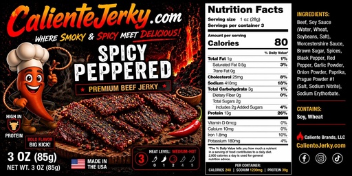 [CAL-JK-BPEP] Spicy Black Pepper Beef Jerky