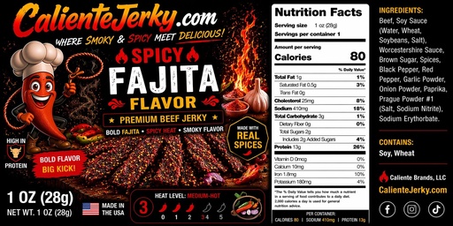 [CAL-JK-FAJI] Spicy Zesty Beef Fajita Jerky