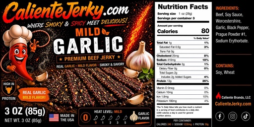 [CAL-JK-MGAR] Mild Garlic Beef Jerky