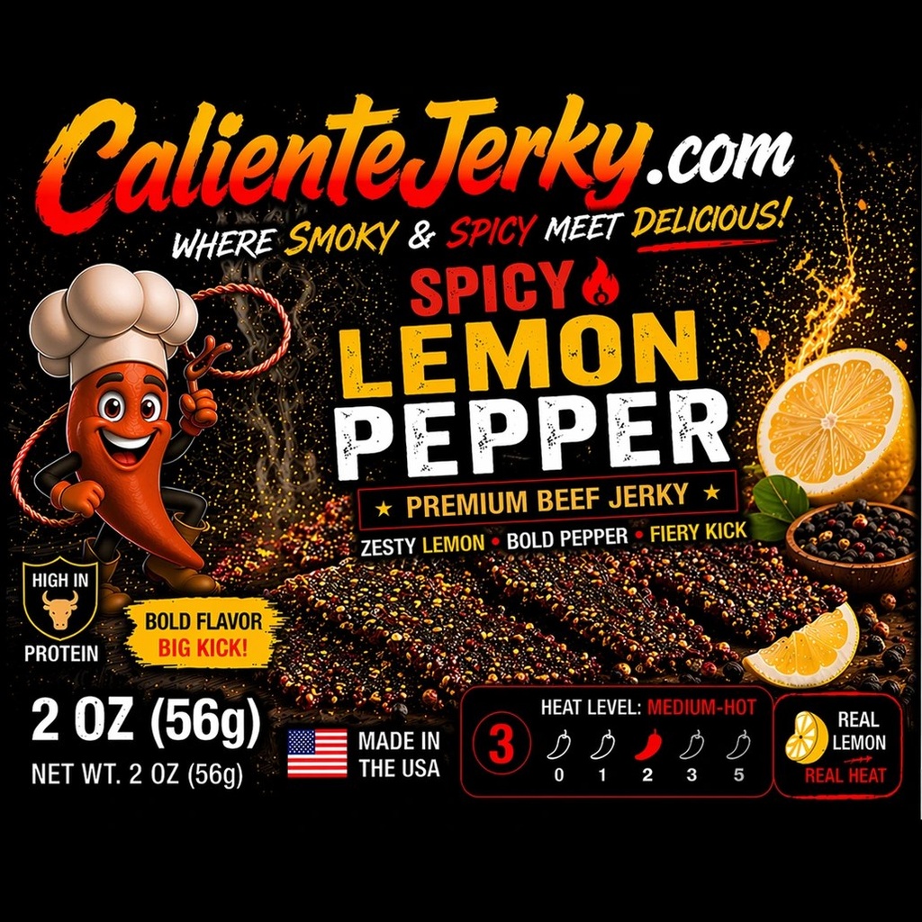 Spicy Lemon Pepper Beef Jerky