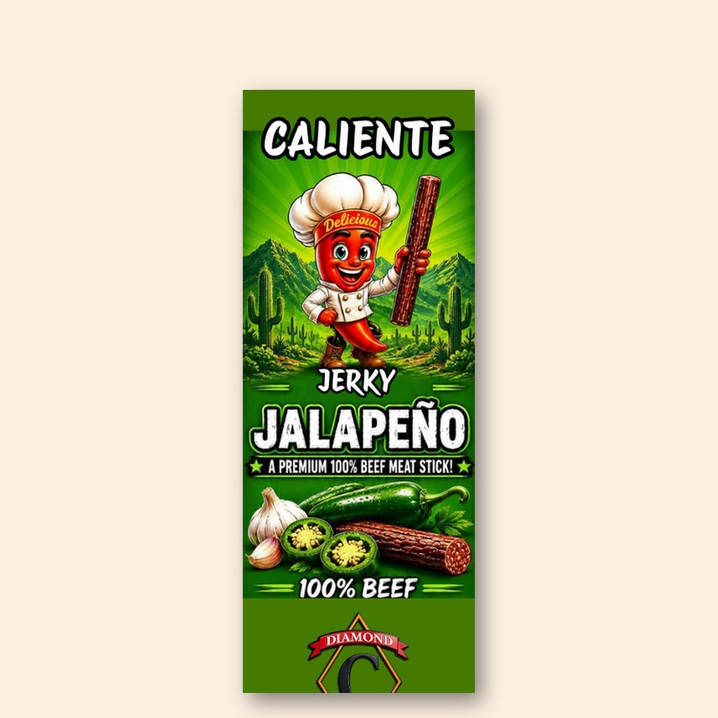 Spicy Jalapeño Beef Stick 1.2oz - 11g protein