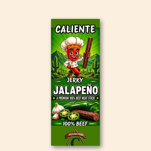 Palito Picante de Res sabor a Jalapeño 1.2oz 11g de proteína